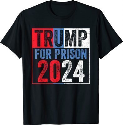 Anti Trump America flag Trump For Prison 2024 Tee Shirt