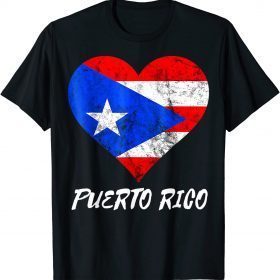 Puerto Rico Heart Puertorro Puerto Rican Flag Boricua Roots Official T-Shirt