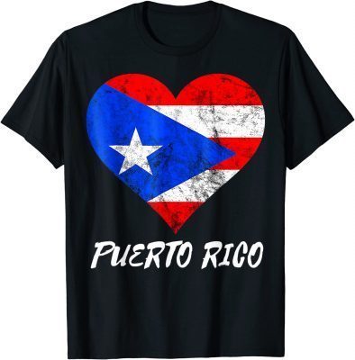 Puerto Rico Heart Puertorro Puerto Rican Flag Boricua Roots Official T-Shirt
