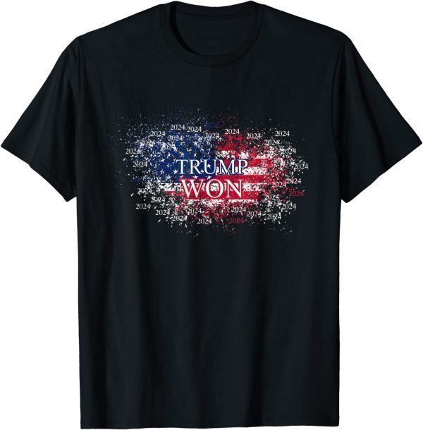 Trump Won American Flag Tee Shirt