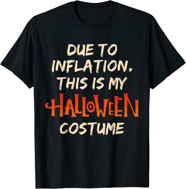 Halloween Due To Inflation This Is My Costume Humor Gift T-Shirt