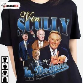 Vin Scully Style 90S ,Los Angeles Dodgers Baseball T-Shirt