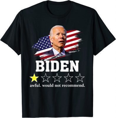 Biden Awful Would Not Recommend Biden Review One Star Unisex T-Shirt