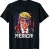 Trump 4th Of July Merica Men Women USA American Flag Vintage T-Shirt