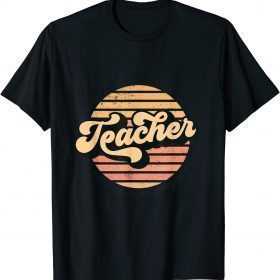 Retro 70’s Teacher ,Encourage Accept Love Lead Care Inspire T-Shirt
