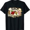 Teach Love Inspire Back To School Leopard Teacher Funny T-Shirt