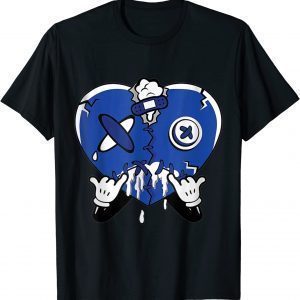 University Blue 4s Tee To Match Heart Drip 4 University Blue Gift T-Shirt