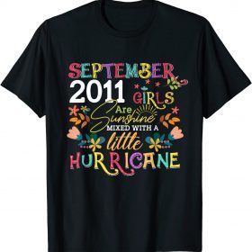 T-Shirt September 2011 Girls Are Sunshine Cute 11 Years Old Birthday