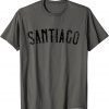Funny Santiago Dominican Republic Vintage Black Text Apparel T-Shirt