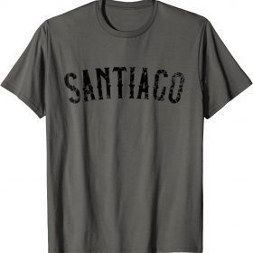 Funny Santiago Dominican Republic Vintage Black Text Apparel T-Shirt