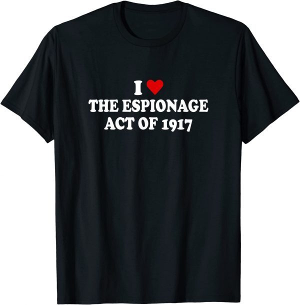 Vintage I Love Espionage Act of 1917 T-Shirt