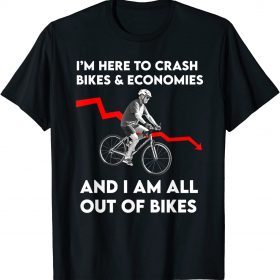 I Crash Bikes and Economies Joe Biden Falling off Bike Classic T-Shirt