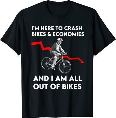I Crash Bikes and Economies Joe Biden Falling off Bike Classic T-Shirt