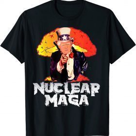 NUCLEAR MAGA ,Nuclear Maga America Trump USA Flag Funny Gift T-Shirt