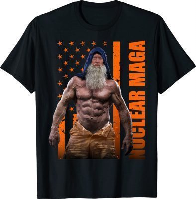 Nuclear Maga America Trump USA Flag Funny Muscle T-Shirt