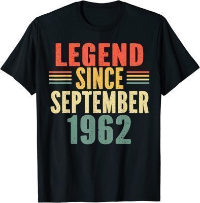 LEGEND SINCE SEPTEMBER 1962 62TH YEARS OLD FUNNY T-SHIRT