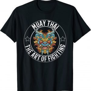Muay Thai Art Of Fighting Fu Dog Head Unisex T-Shirt