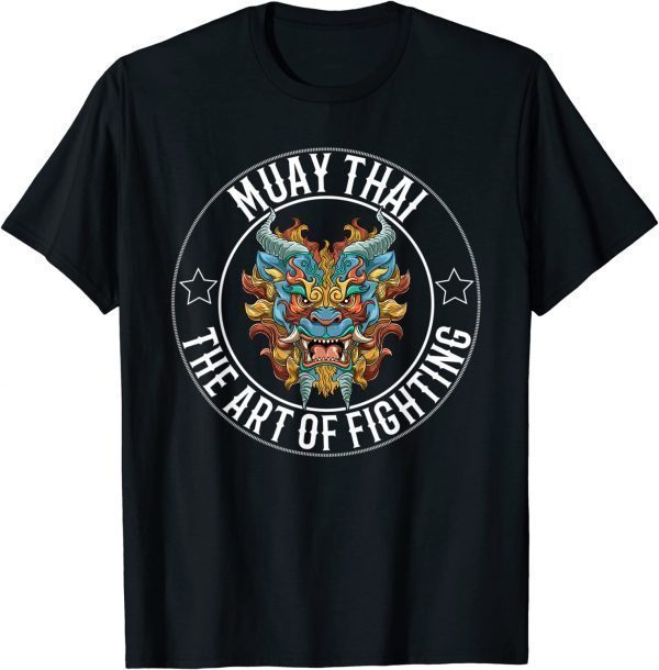 Muay Thai Art Of Fighting Fu Dog Head Unisex T-Shirt