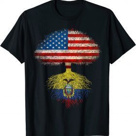 American Flag Ecuador Roots Ecuadorian Flag 2022 T-Shirt