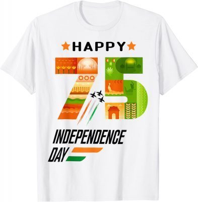 India 75th Independence Day India Independence Day Indian Tee Shirt