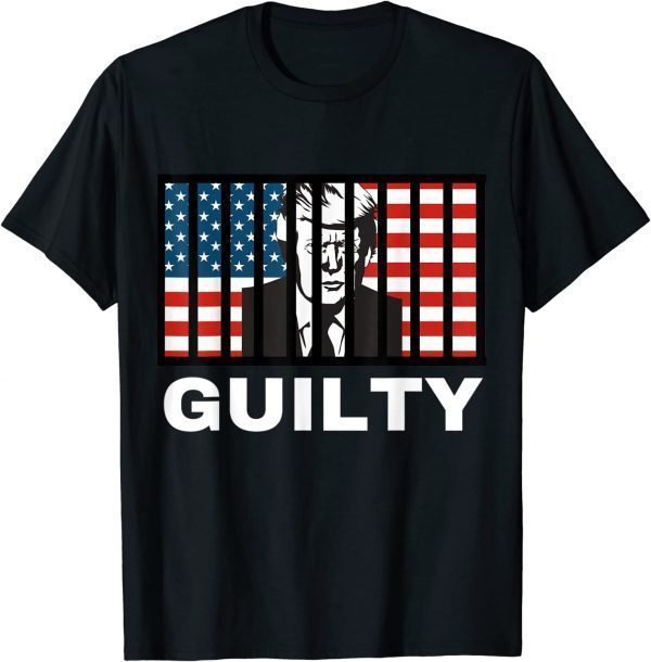 FBI 2022, GUILTY Anti Trump American Flag Political T-Shirt