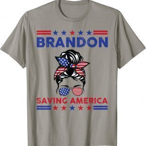 Brandon Saving America Messy Bun T-Shirt