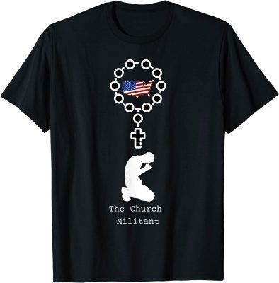 Soldier Prayer Rosary Beads United States American Flag T-Shirt
