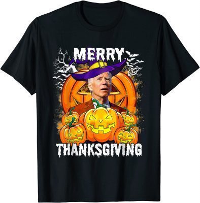 Joe Biden Confused For Halloween Merry Thanksgiving T-Shirt