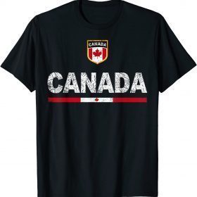 Canada Soccer Fans Jersey Canadian Flag Football Lovers T-Shirt