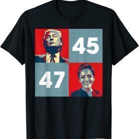 Retro Trump And Kari Lake 45 47 President Of US Election 2024 Gift Shirt