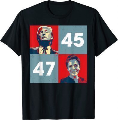 Retro Trump And Kari Lake 45 47 President Of US Election 2024 Gift Shirt
