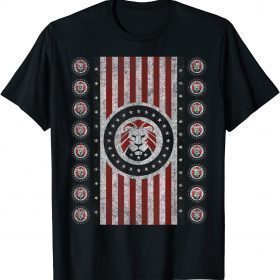 Patriot Party USA ,Trump 2024 Political Election Lion Flag T-Shirt