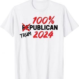 Trump 2024 Trumpublican Rally Supporter Gift Tee Shirt
