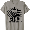 Trump 2024 Vintage America Flag Tee Shirt