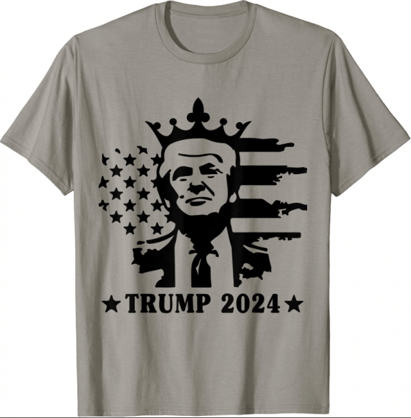 Trump 2024 Vintage America Flag Tee Shirt