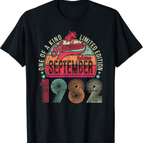 40 Year Old Awesome Since September 1982 40th Birthday Gift T-Shirt