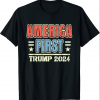 Distressed America First Trump 2024 Tee Shirt