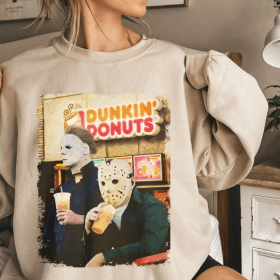 Jason and Micheal Donuts ,Halloween Funny Shirt
