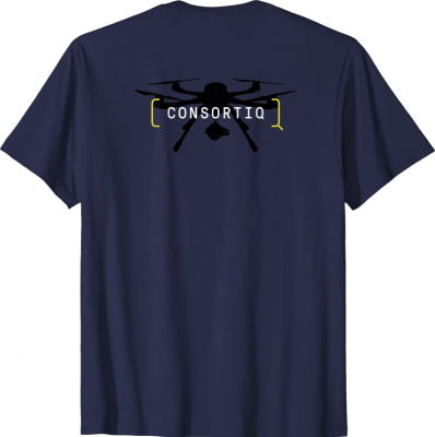 Funny Consortiq with Left Chest Drone T-Shirt