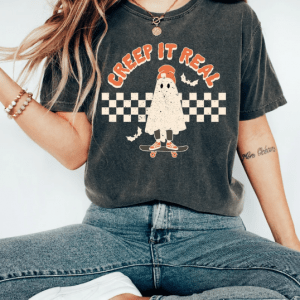 Creep it Real, Vintage Ghost Halloween Funny T-Shirt