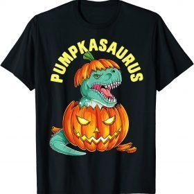 Halloween Boys Men Pumpkasaurus Dinosaur Pumpkin T-Shirt