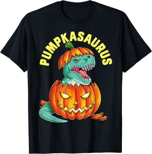 Halloween Boys Men Pumpkasaurus Dinosaur Pumpkin T-Shirt