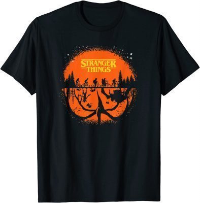 Stranger Things Halloween Hawkins Group Silhouette Funny T-Shirt