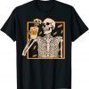 Halloween Skeleton Pumpkin Spice Latte Syrup Creamer Funny T-Shirt