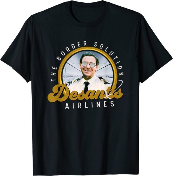 Vintage DeSantis Airlines Funny Political Meme Ron DeSantis Pilot T-Shirt