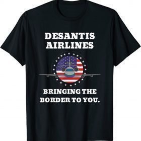 DeSantis Airlines Funny USA Flag T-Shirt