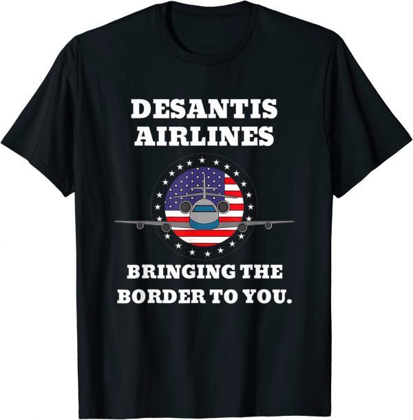 DeSantis Airlines Funny USA Flag T-Shirt