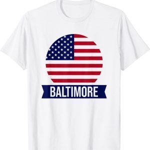 Vintage Baltimore USA American place name US flag T-Shirt