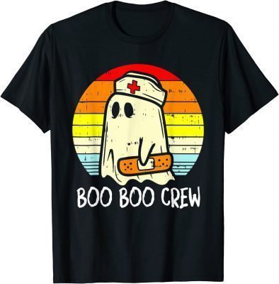 Boo Boo Crew Nurse Ghost Funny Halloween Costume Gift T-Shirt