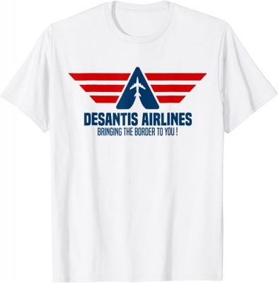 DeSantis Airlines Political Meme American Flag T-Shirt